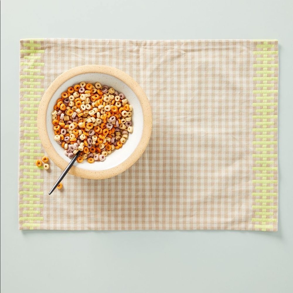 NWT - Anthropologie gingham placemats set  of 2.